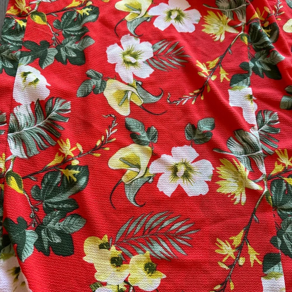 J for Justify Open Front Maxi Dress w/ Shorts Flare Romper Orange Flower Medium